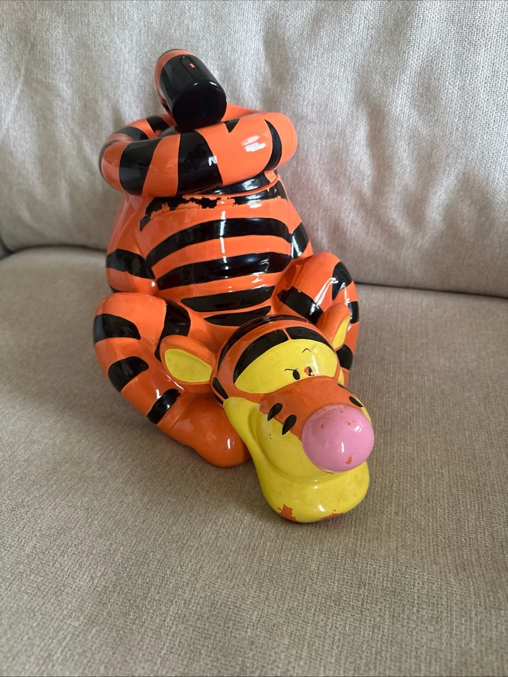 Disney Winnie The Pooh Tigger Cookie Jar 12”x9”x10” RARE!